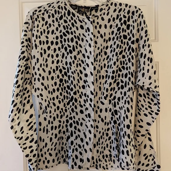 Vintage 1980's Oleg Cassini Blouse - Picture 2 of 11